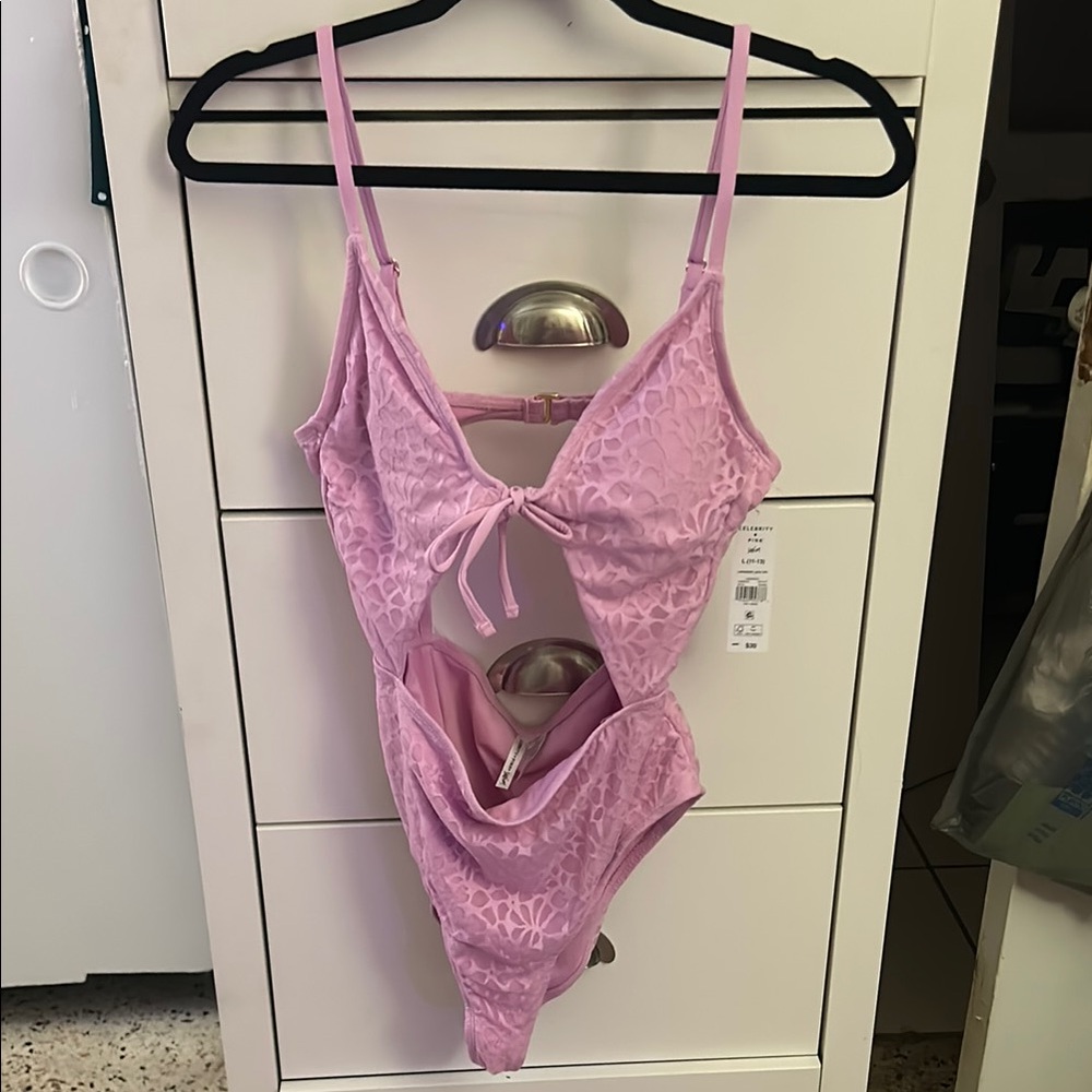 Celebrity Pink Lilac One Piece Swimsuit